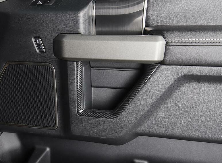 for Ford F150 F-150 2015-2020 Carbon Fiber Interior Door Handle Cover Trim 4PCS