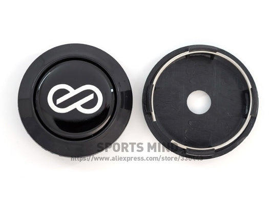 4-piece set of 60mm center caps, hubcaps, rim caps, and badges for Alfa Romeo red wheels