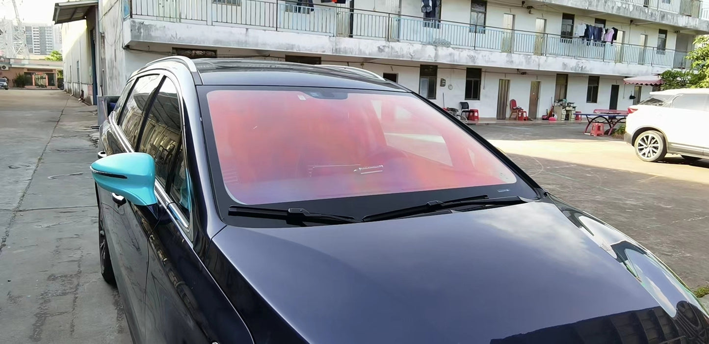 90%Vlt 0.53M Chameleon Red Car Windshield Window Tinting Foils Solar Film