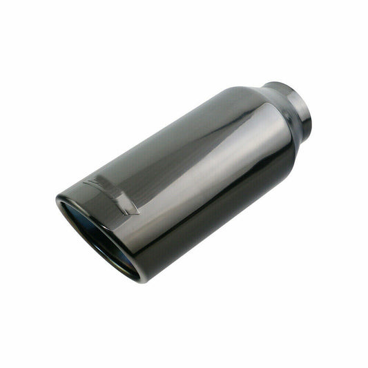 67mm Universal Welding Tail Tip Exhaust Tips 105mm Outlet Black For BL BLK Tip