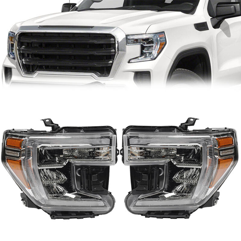 2P For 2019-2021 for GMC for Sierra 1500 Headlights Halogen Signal Lamp Driver Passenger