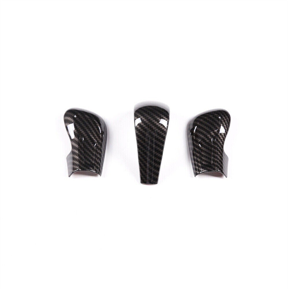 3pcs ABS Car Gears Gear Panel Gear Shift Knob Trim Cover for Mazda 3 2020-2022