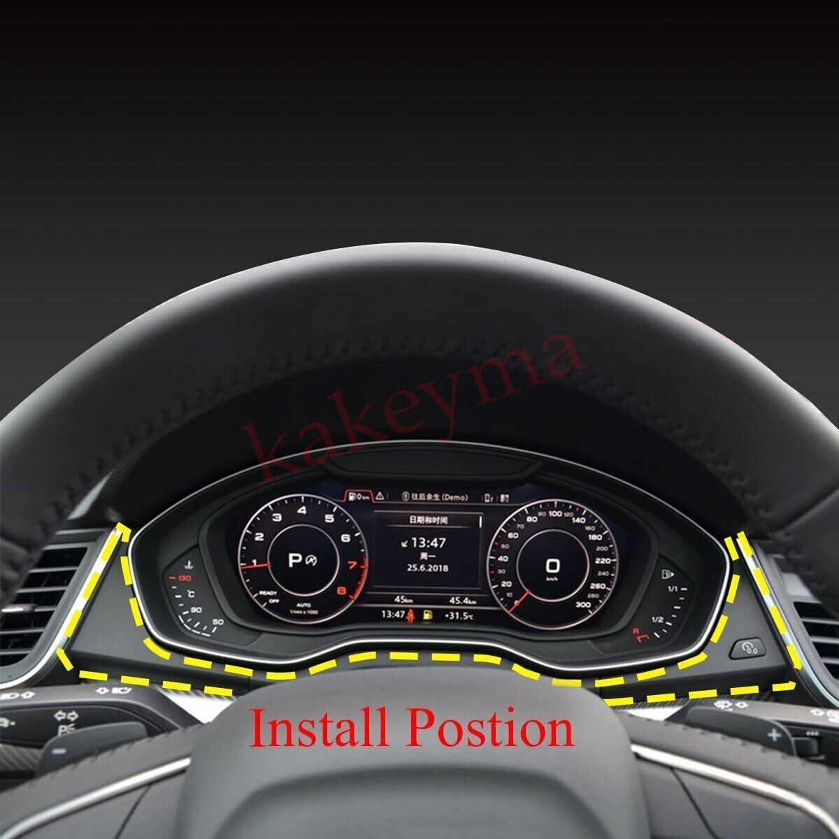 Carbon Fiber Dashboard Moldings Trim Cover for Audi Q5 SQ5 2018-2022 Accessories