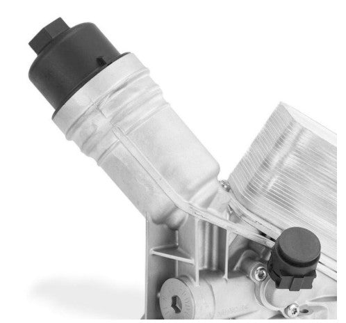 Aluminum engine cooler and oil filter for BMW 340i, 440i, 540i xDrive, 740i, 840i, M2, and X3.