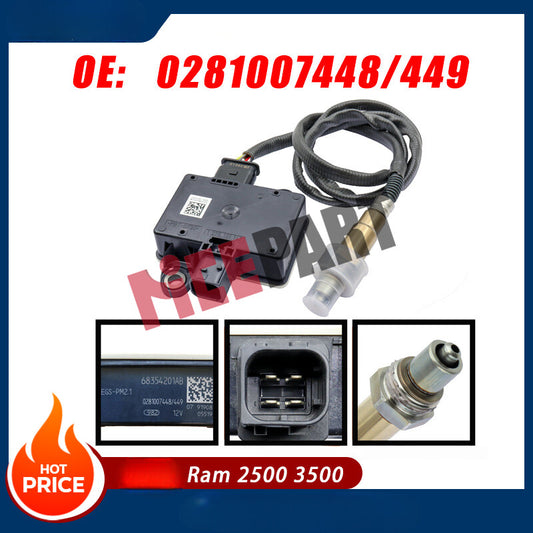 68354201AB 0281007448 0281007449 PM Exhaust Sensor compatible for Ram 2500 3500