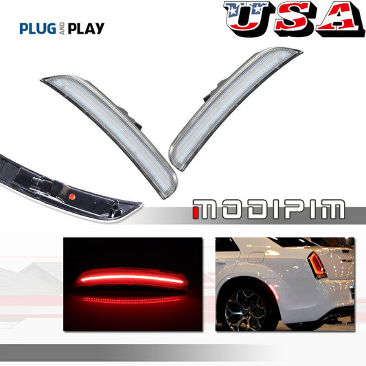 Clear lens with red LED rear marker light for 2015-2023 for Chrysler 300 300C