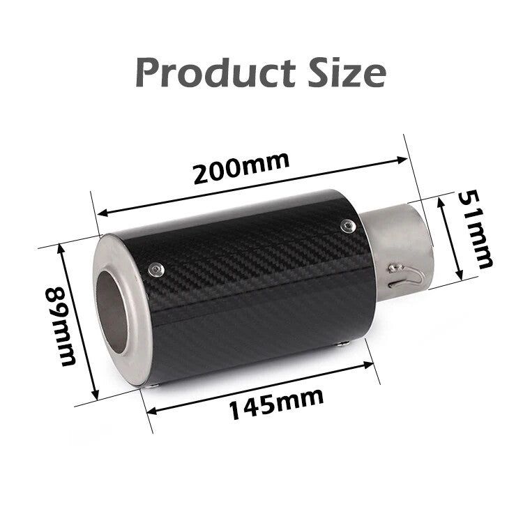 51mm Motorcycle Exhaust Pipe Exhaust Muffler Escape Link Pipe Tailpipe DB Killer