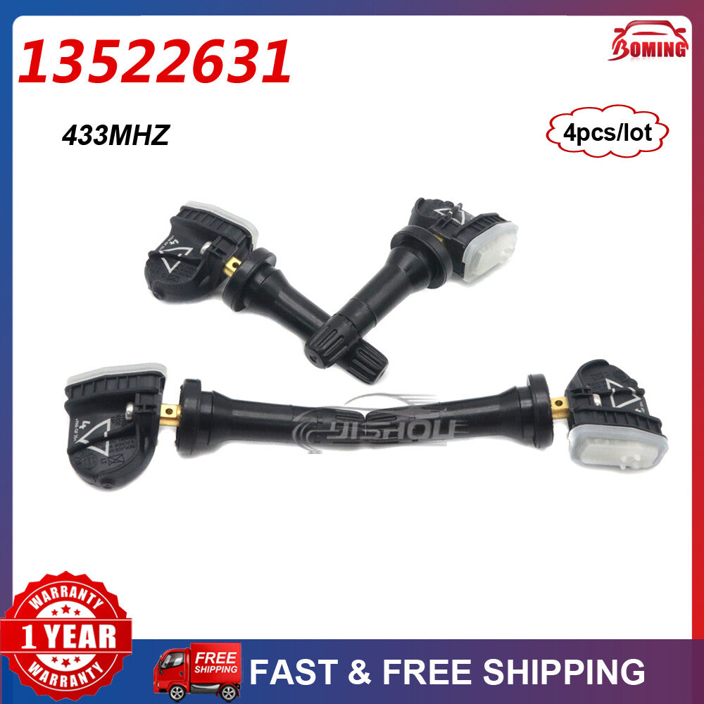 New Set of (4) TIRE PRESSURE SENSOR TPMS for GM for Buick for Chevy for GMC 13598773 433MHz
