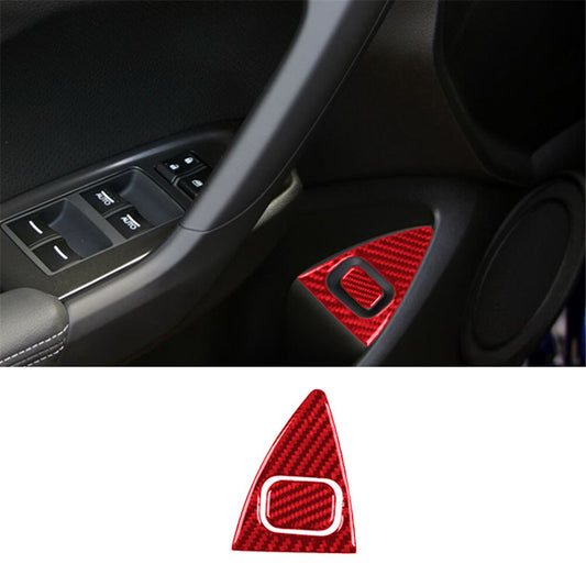 2Pcs Red Carbon FiberTrunk Release Button Cover Trim for Acura TSX 2009-2014