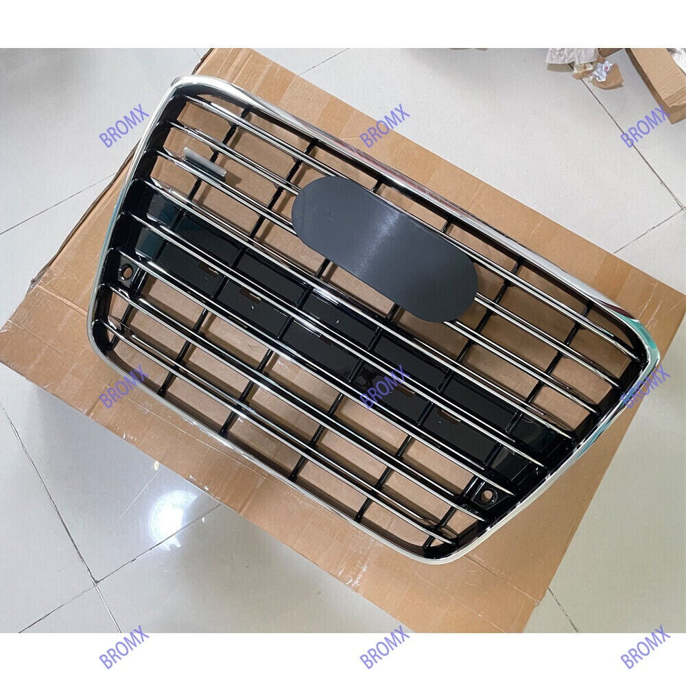 Front Bumper Grille Mesh Grill Fit for Audi A8D4 2010 2011 2012 2013 2014 Silver