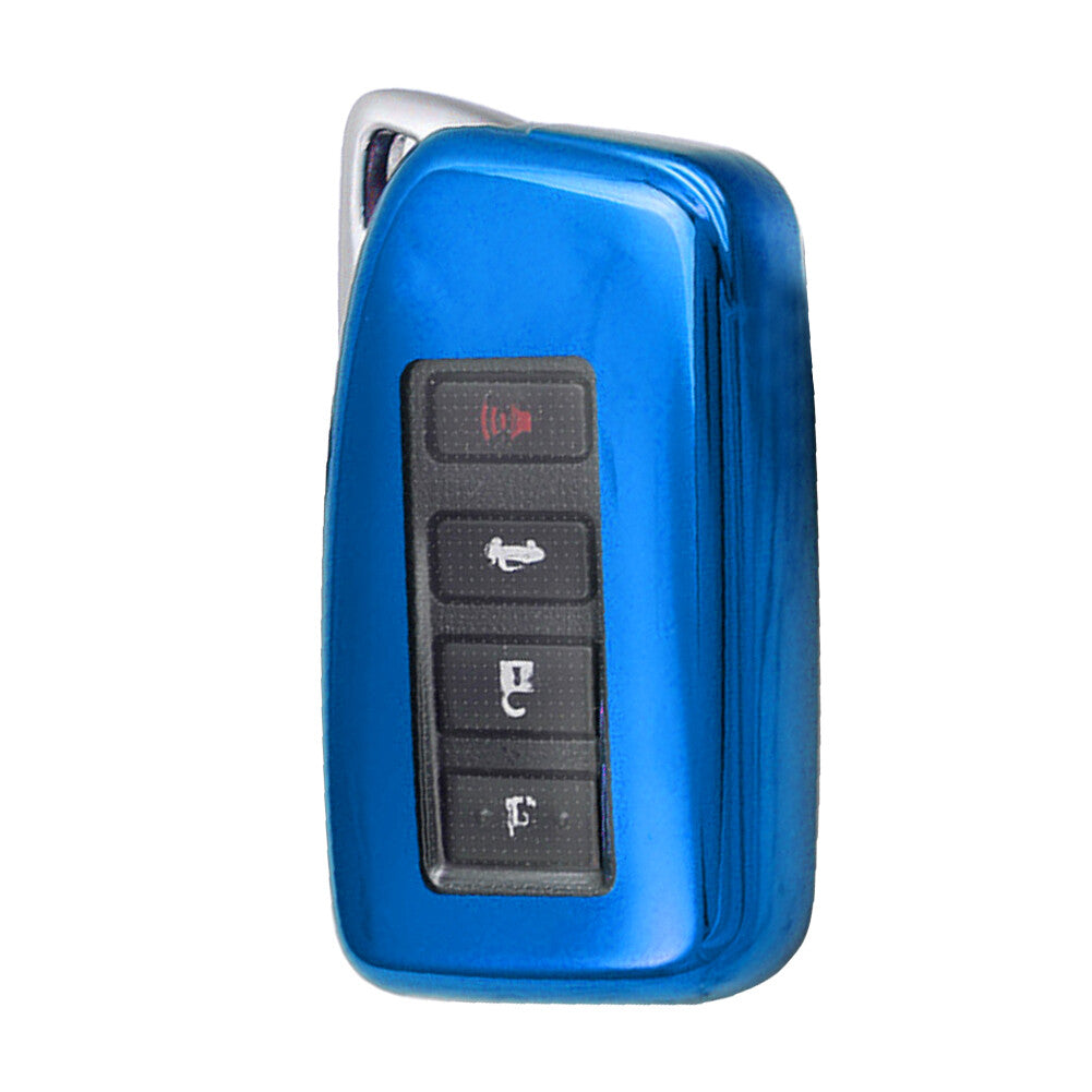 Chrome Blue TPU Key Fob Cover Fit for Lexus for ES RX IS GS LX NX RC