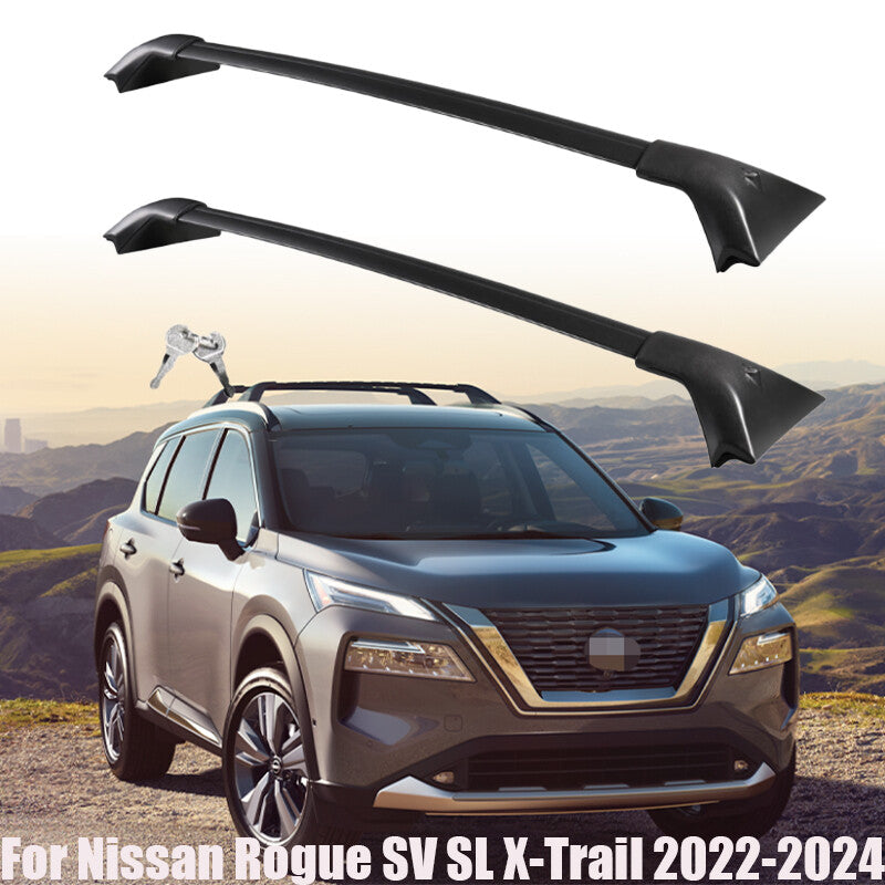 Lockable Cross Bars Roof Rack Rail Fits for Nissan Rogue SV SL X-Trail 2022-2024