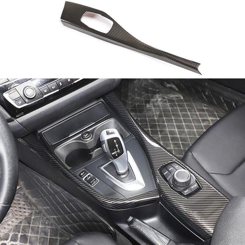 Carbon Fiber Style Central Console Gear Shift Cover Trim for BMW F20 F21 F22 F23