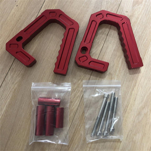Red Front Grab Grip Handles Aluminum Compatible with for Jeep for Wrangler JK 2007-2018