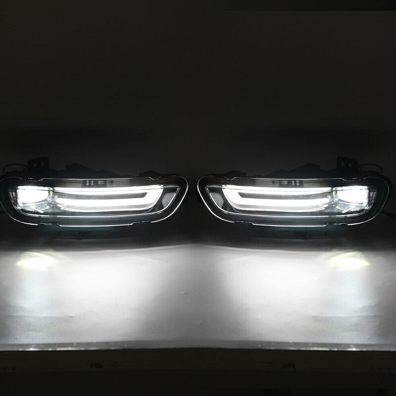Pair For 2017-2021 for Jeep Grand Cherokee Front Bumper LED Fog Lights Driving Lamps