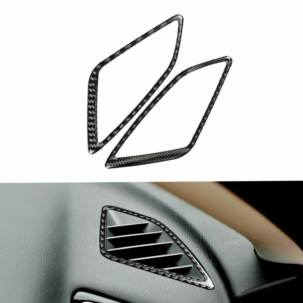 2PCS Carbon Fiber Air Vent Outlet Sticker Trim Fit for Mazda 3 Axela 2017-2018