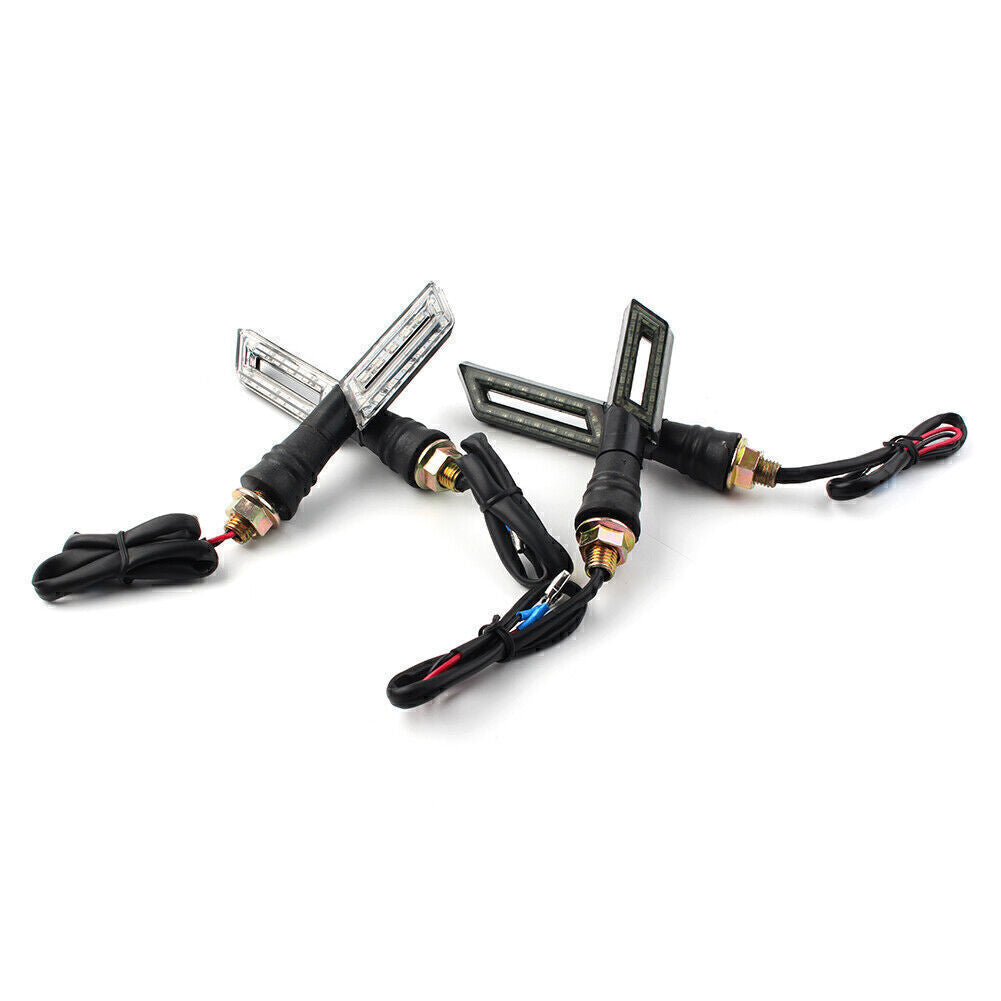 2 x Universal 15 LED Motorcycle Turn Signal Indicators Taillight Amber Light 12V