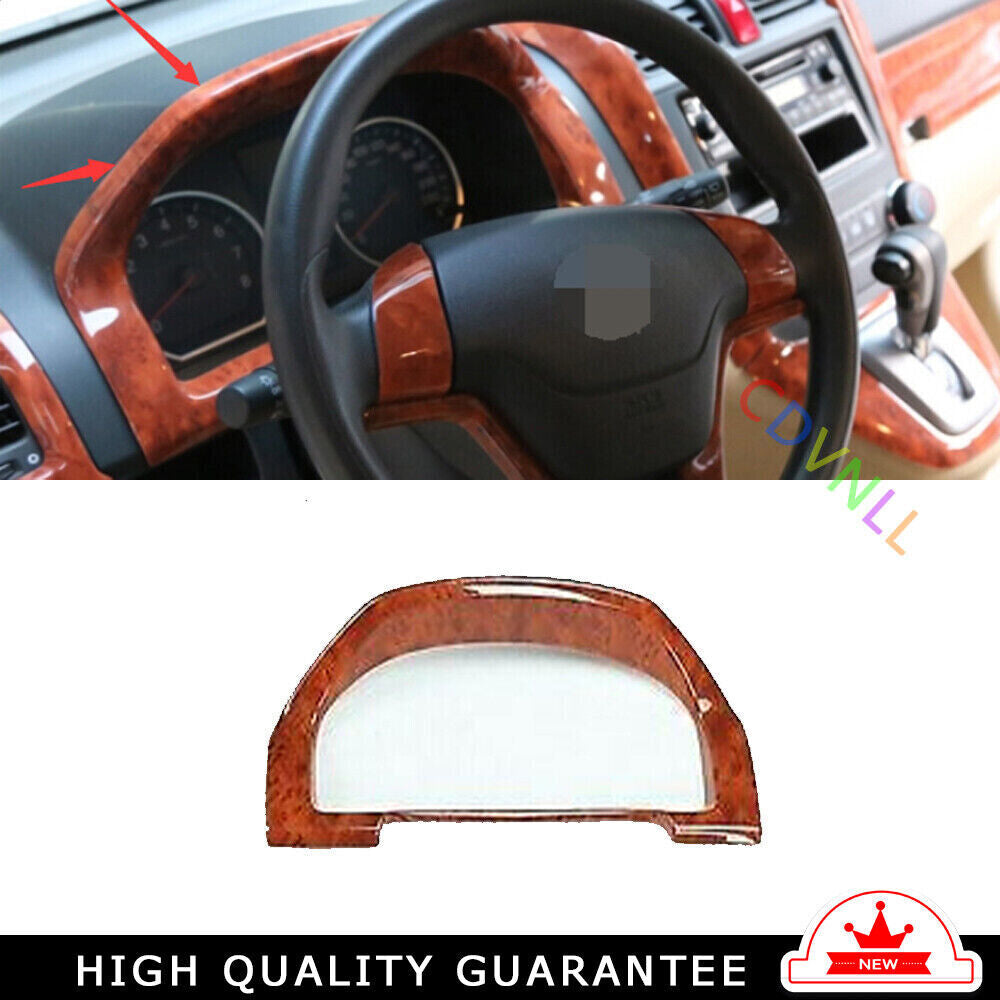 Dashboard Panel Frame Cover Trim 1 for Honda CRV CR-V 2007-2011 Red Wood Grain