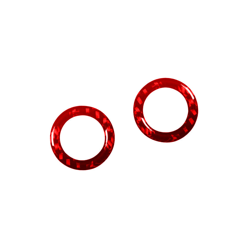 Red Carbon Fiber Front Door A Pillar Speaker Cover Trim for Dodge Durango 14-20