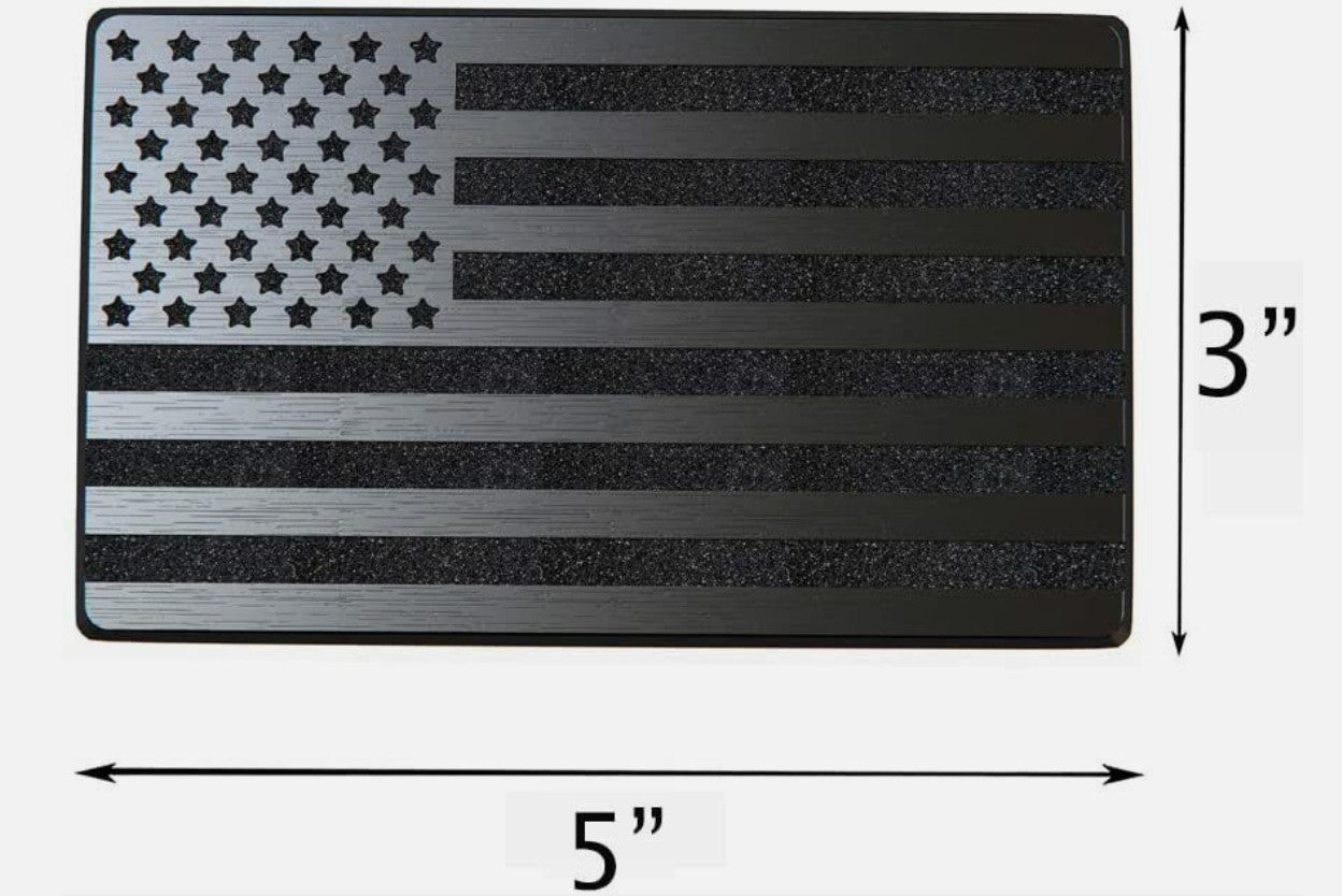 Black magnetic American flag sticker for Chevrolet side fenders and rear trunk