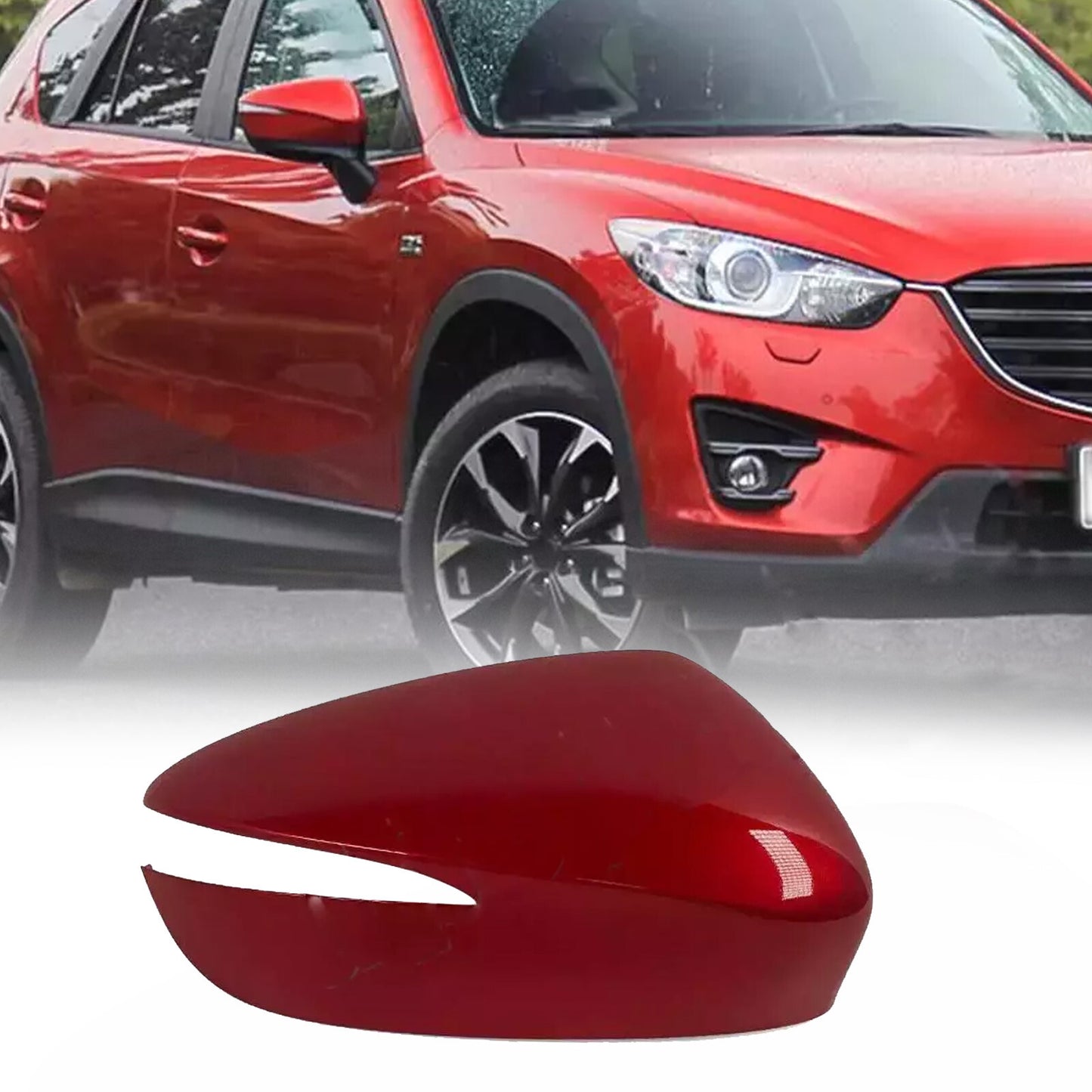 Right Passenger Side Red Rearview Mirror Cap Cover for Mazda CX-5 2015-2016