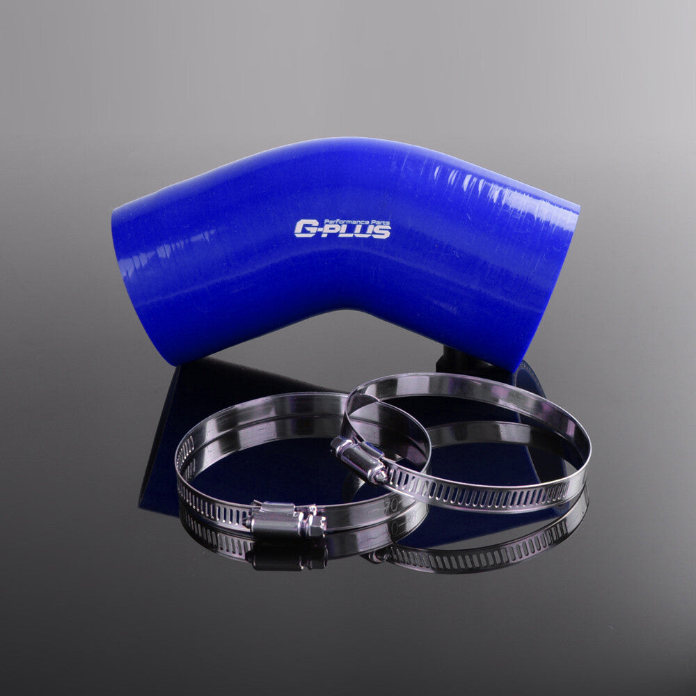 63mm-70mm silicone 45-degree elbow reducer hose, blue