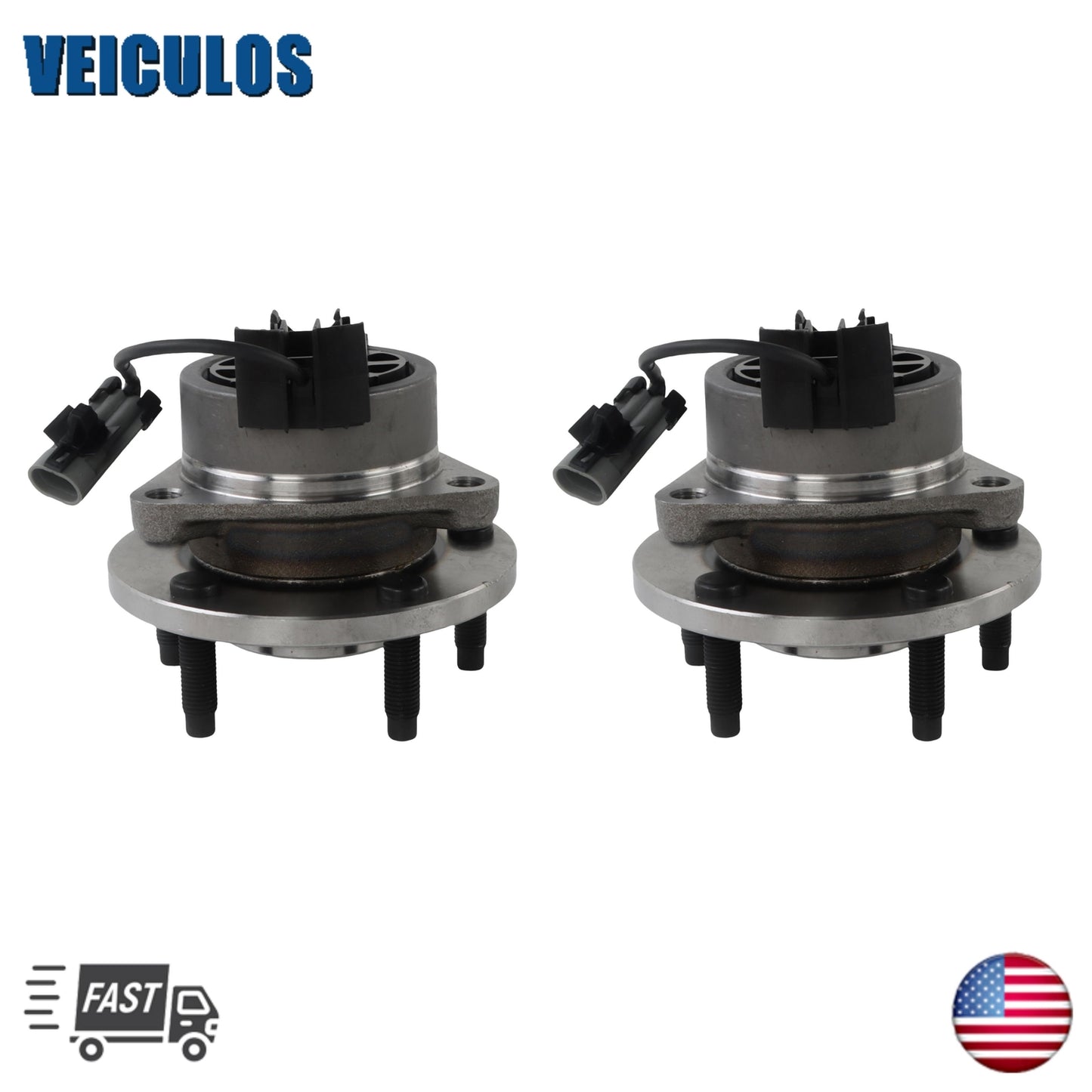 5 Lug Pair Front Wheel Hub  Bearings for 2005-2011 for Chevy Cobalt HHR G5 Ion ABS