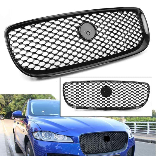 1X Car Radiator Front Bumper Upper Grille Grill Black Fit for Jaguar XE 2015-2018 17
