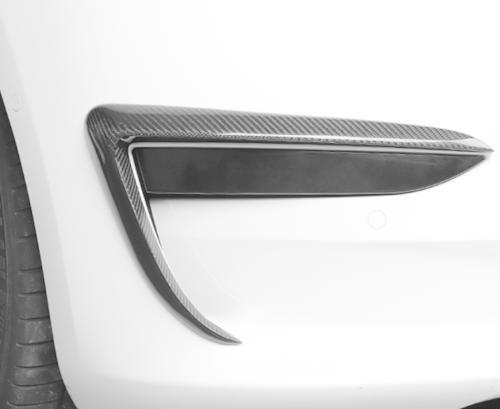 Suitable for 2021-2023 for Tesla Model 3/Y Dry Carbon Fiber Front Fog Light Cover Trim