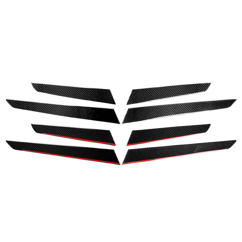 4Pcs Carbon Fiber Interior Door Panel Cover Trim for Mercedes-Benz W204 2007-14