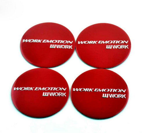 4x45mm Working Emotional Wheel Center Hub Sticker Edge Sticker Red