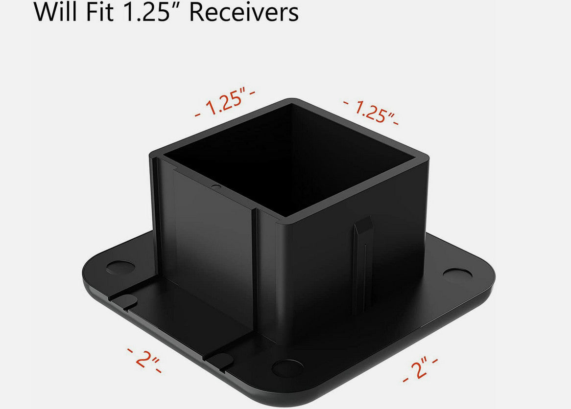 Car mount plug cap trailer tow receiver 1.25 inch black flower for Chevrolet