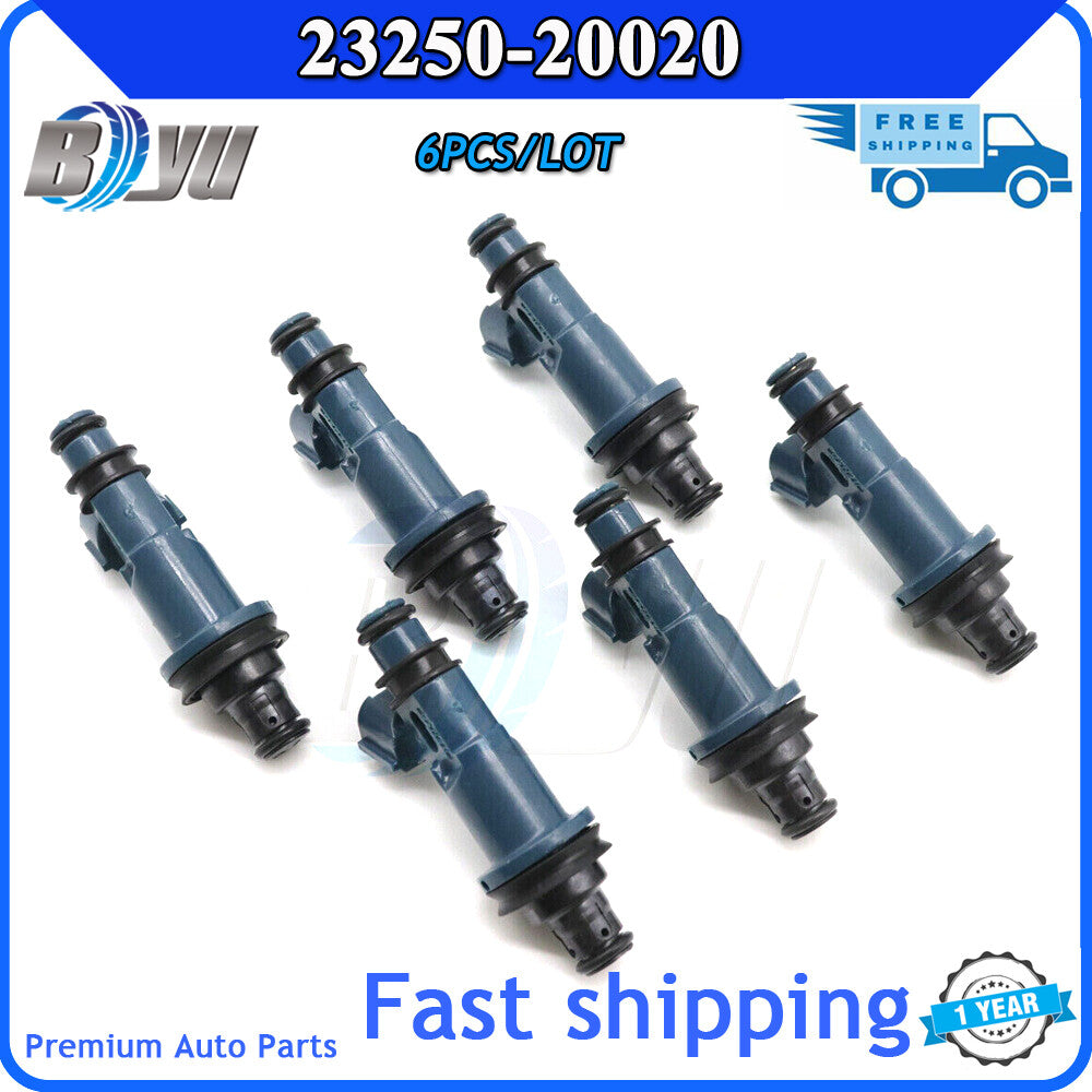 6 new fuel injectors (model 23250-20020) for Toyota for Sienna 98-03 3.0L V6 for Lexus RX300.