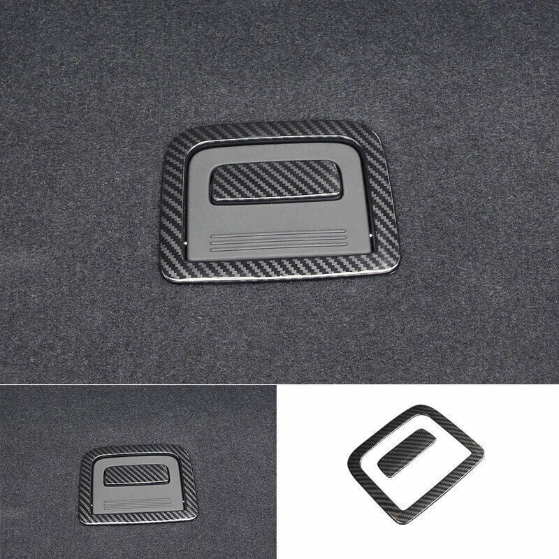 for Audi Q5 18-2023 Carbon Fiber Textured Tailgate Trunk Handle Cover Decor Trim