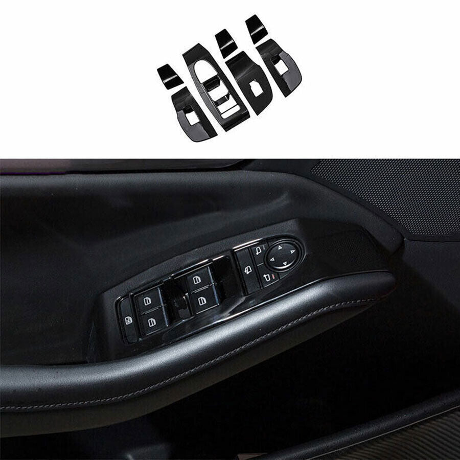 7P for Mazda 3 Axela 19-23 Gloss Black Door Window Lift Switch Cover Panel Trims