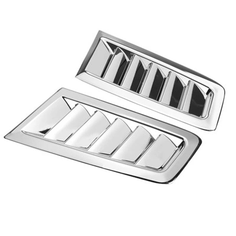 Universal Car Front Engine Vent Bonnet Air Vents Chrome Engine Hood Trim Cover