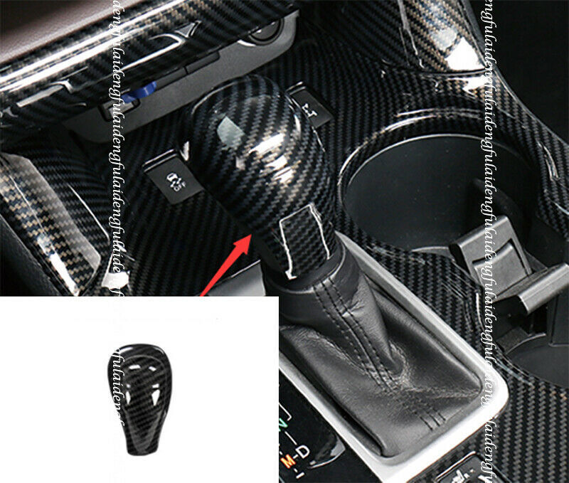 for Toyota Highlander 2014-2019 Carbon Fiber Car Gear Shift Knob Cover Grip Trim