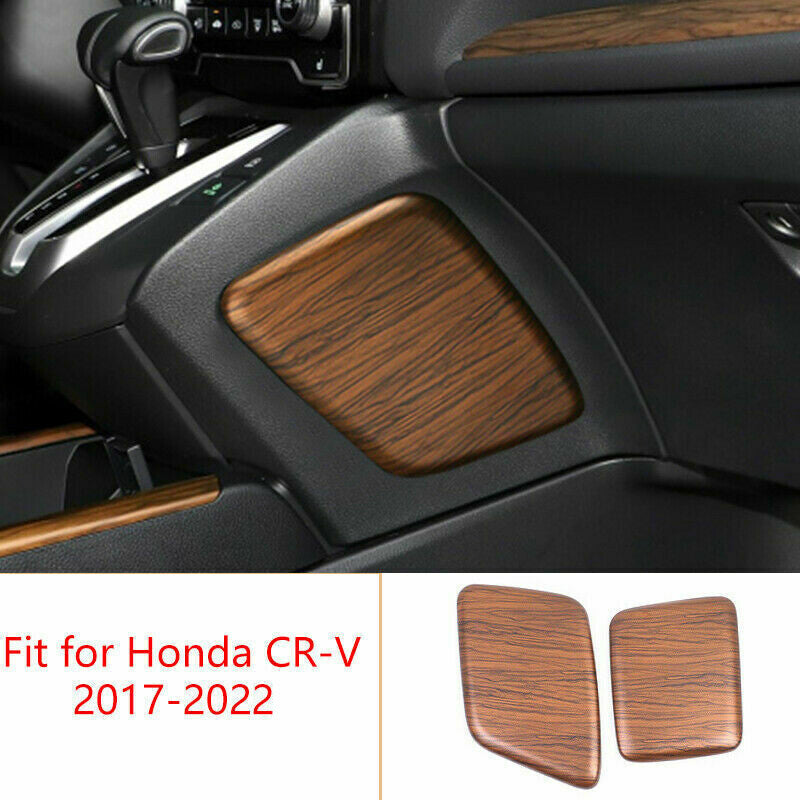 for Honda CR-V 2017-2022 Wood Grain Central Console Gear Shift Side Panel Trim