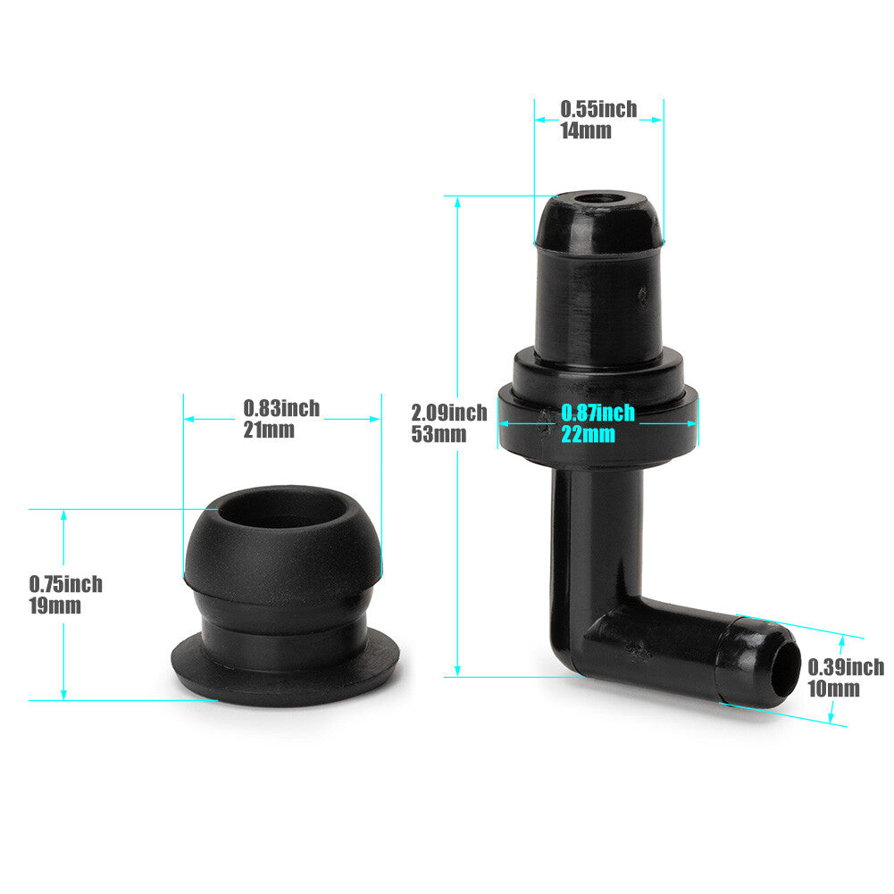 2x for Civic CR-V CRX for Honda Accord 17130-PK1/PM6-003 90¡ã PVC Valve Grommet Kit