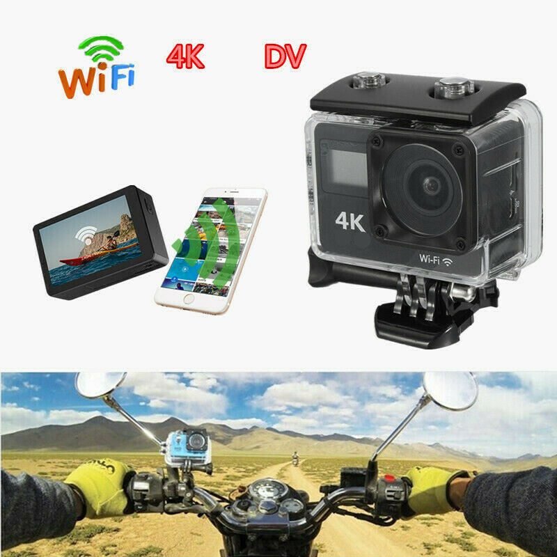 4K WiFi Control Motorcycle Action Camera Helmet Sports 1080P DV Remote Bracelet