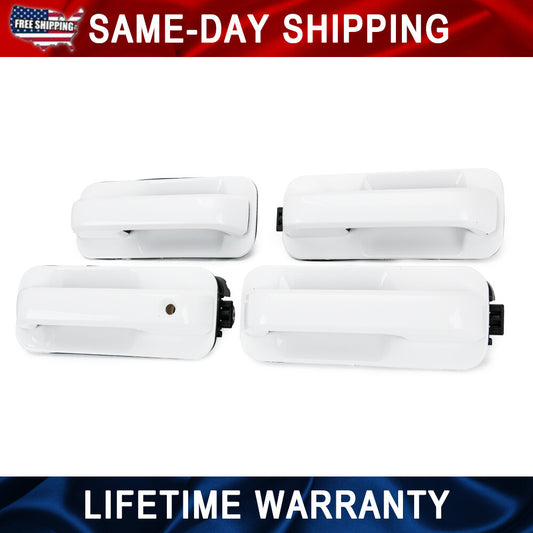 4PCS For 2015-2020 for Ford F-150 F150 Oxford White Door Handles Front and Rear Set