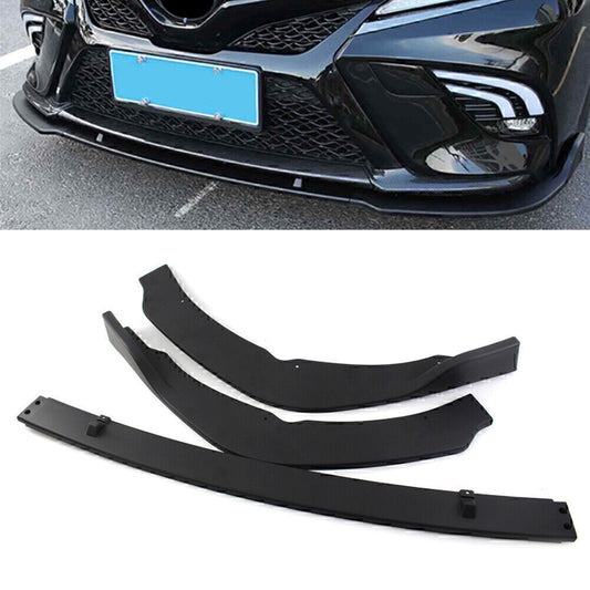 Matte Black Front Bumper Lip Chin Spoiler Splitter Fit for Toyota for Camry 2018-2020