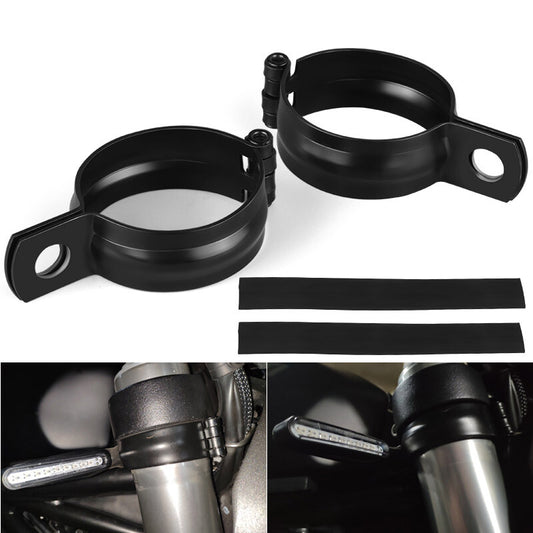37mm-50mm Front Fork tube 10mm Motorcycle Turn Signal Clamp Mount Holder Bracket