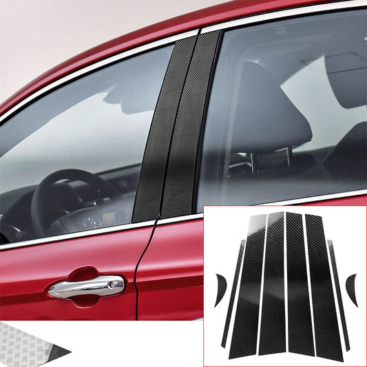 8Pcs Carbon Fiber Door Window Pillar Posts Panel Trim for Toyota for Camry 2018-2021