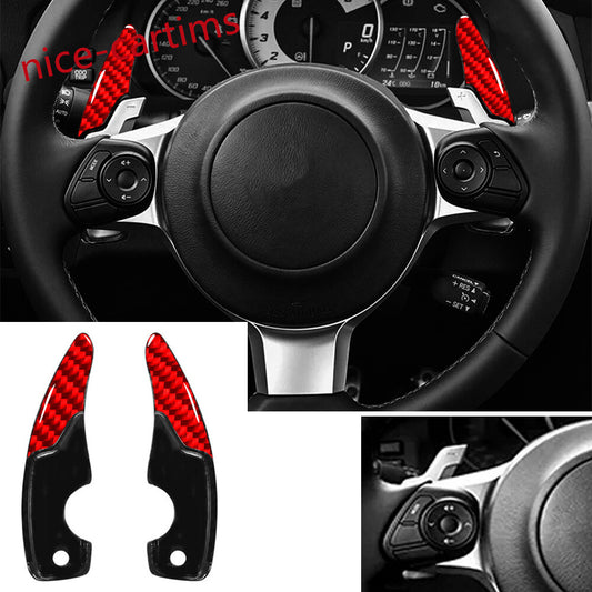 ABS/Red Carbon Steering Wheel Paddle Shifter For Toyot@ 86GT for Subaru BRZ 2017-23