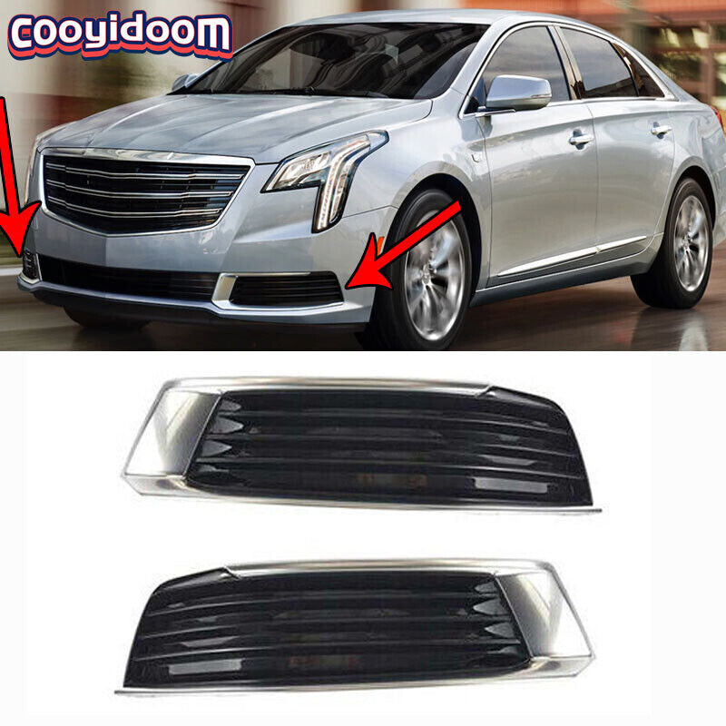 Chrome front fog light cover trim for Cadillac XTS 2018 - 2019 GL (2 pieces)