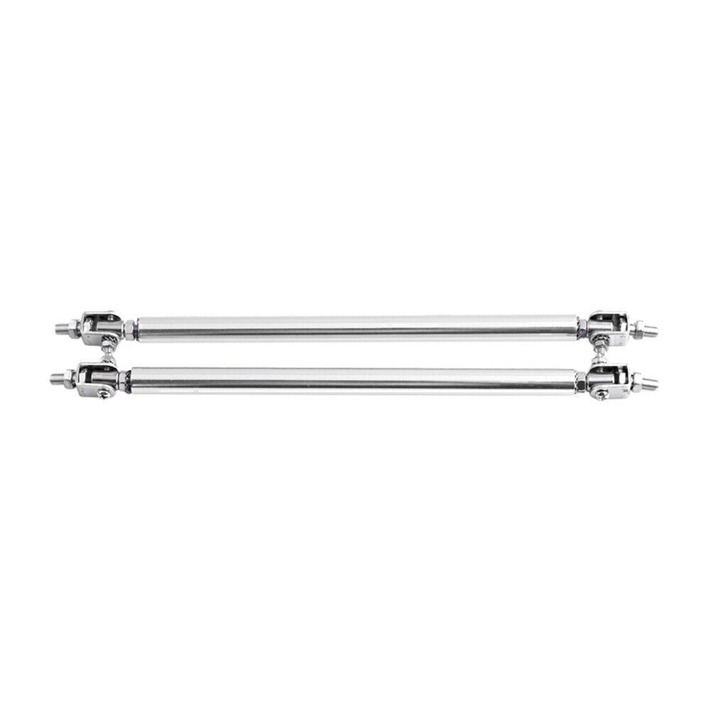 2x Universal Adjustable Front Bumper Lip Splitter Strut Rod Tie Support Bar