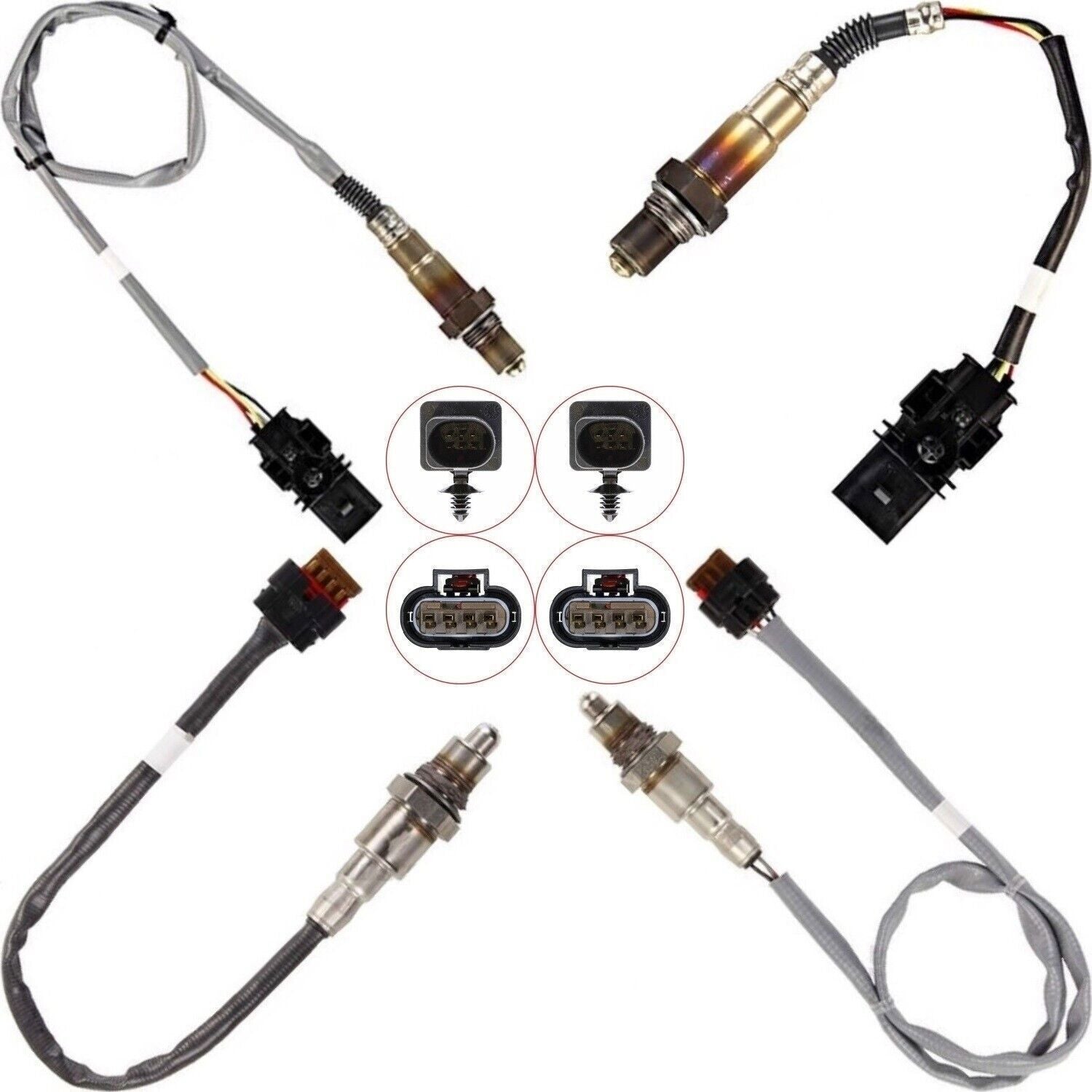 4X Up+Downstream Oxygen O2 Sensor For 2016-2019 for Ford Transit-150 250 350 3.5L V6
