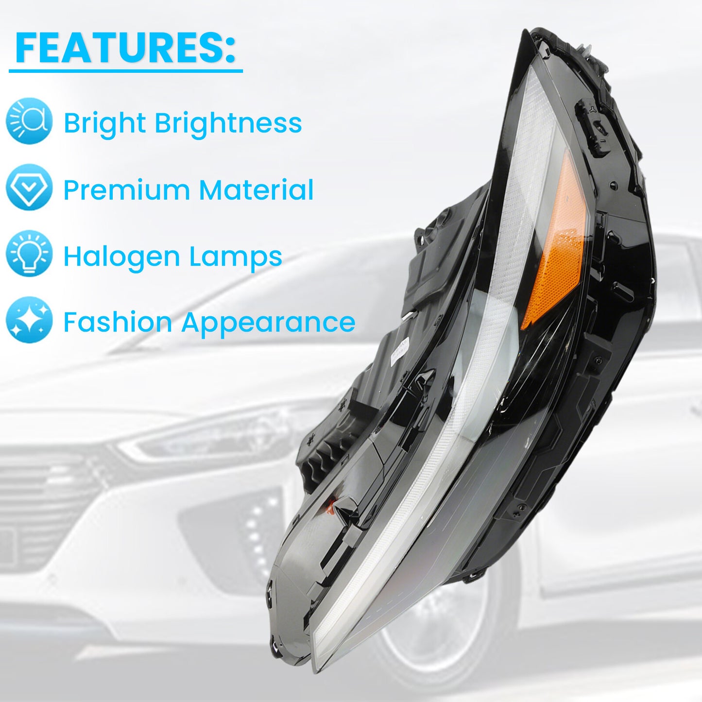 LED Headlight Assembly For 24-25 for Hyundai for Elantra NEW LH Driver Side 92101-AA740
