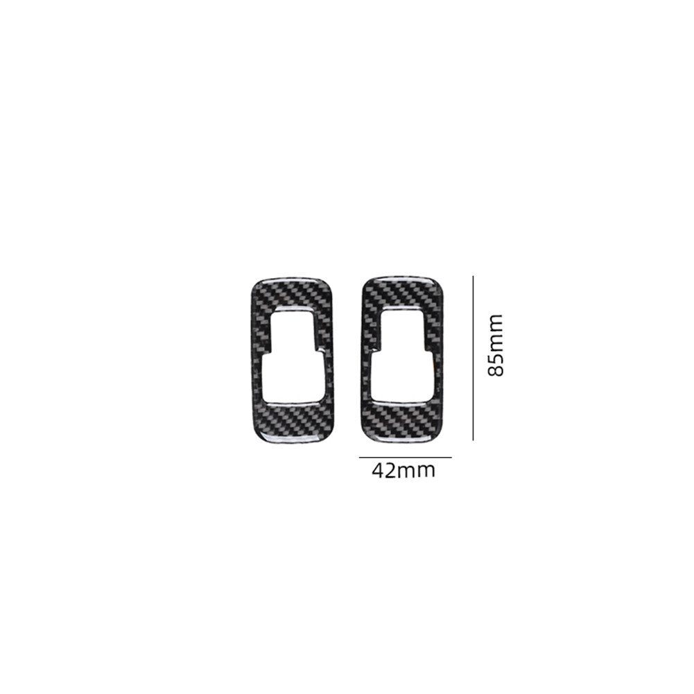 Carbon Fiber Interior Rear Window Control Cover Trim for Ford F-150 2015-2020